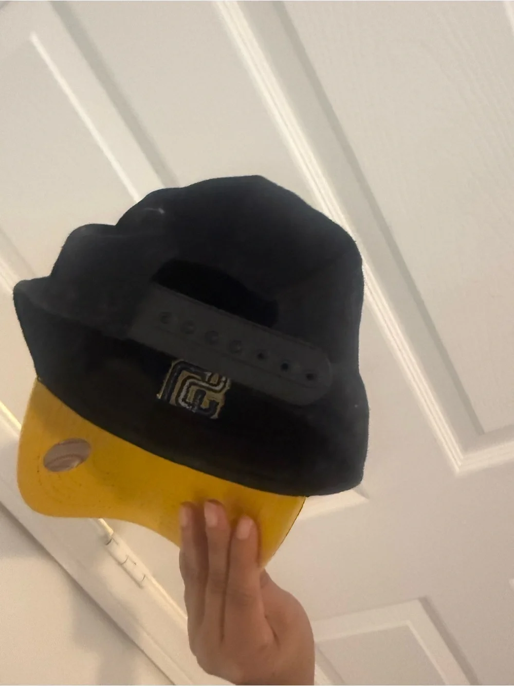 Black and Yellow Baseball Cap with Interlocking SD Logo